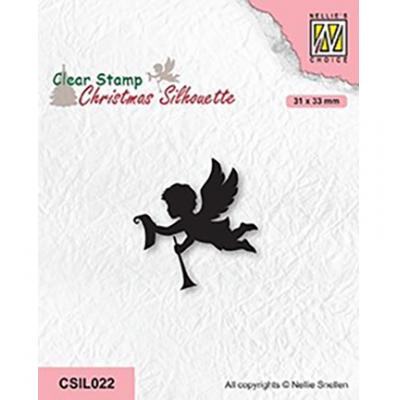 Nellie's Choice Clear Stamp - Angel With Message