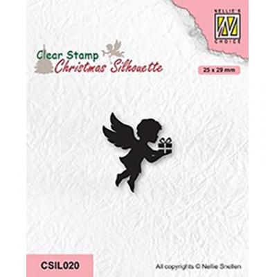 Nellie's Choice Clear Stamp - Angel With Present