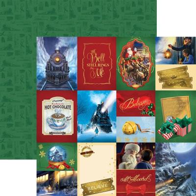 Paper House The Polar Express Designpapier - All Aboard Tags