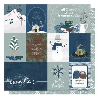 PhotoPlay Winter Chalet Designpapier - Warm Winter Wishes