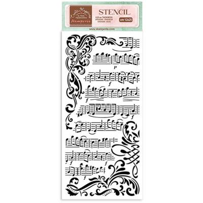 Stamperia Create Happiness Stencil - Music