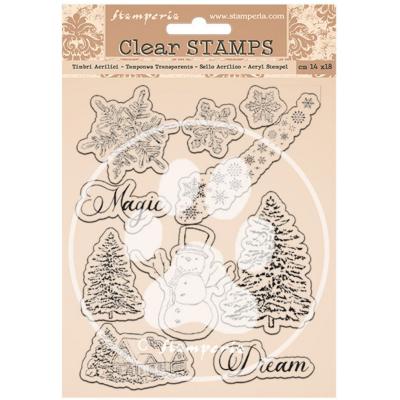 Stamperia Home For The Holidays Clear Stamps - Snowflakes