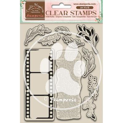 Stamperia Create Happiness Clear Stamps - Leaves And Movie Film