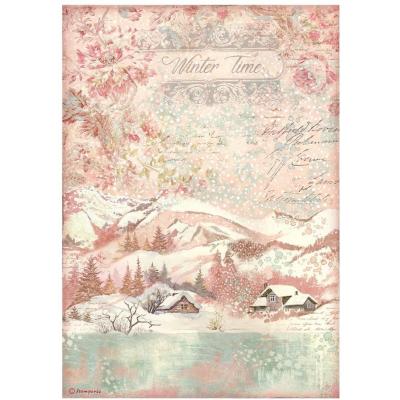 Stamperia Sweet Winter Spezialpapier - Time