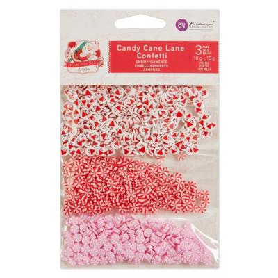 Prima Marketing Candy Cane Lane Embellishments - Shaker Mix