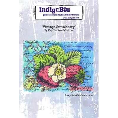 IndigoBlu Rubber Stamp - Vintage Strawberry