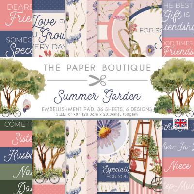 The Paper Boutique Summer Garden Designpapiere - Embellishments Pad