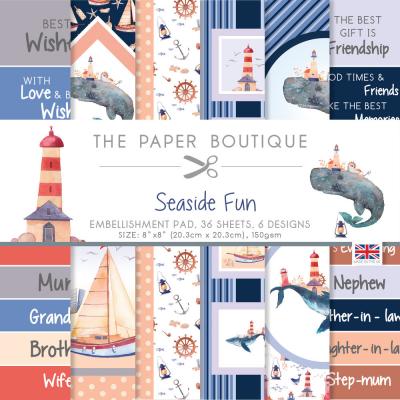 The Paper Boutique Seaside Fun Designpapiere - Embellishments Pad