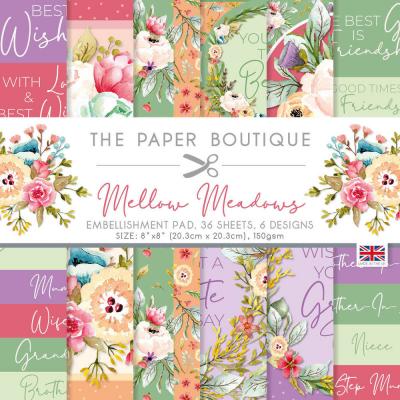 The Paper Boutique Mellow Meadows Designpapiere - Embellishments Pad