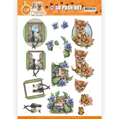 Find It Trading Amy Design Fur Friends Punchout Sheet - Cats At The Window