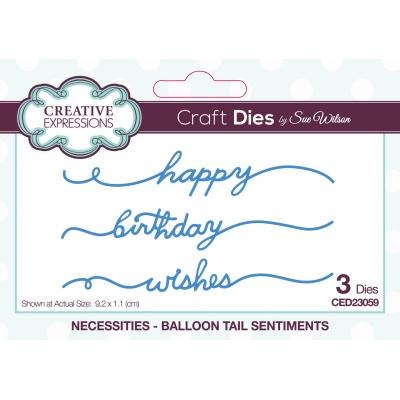 Creative Expressions Necessities Craft Dies - Balloon Tail Sentiments
