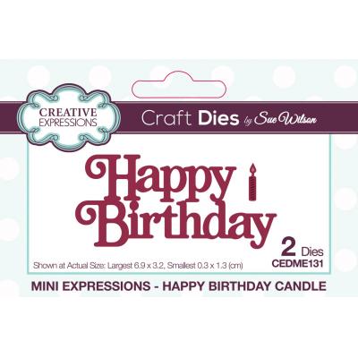Creative Expressions Mini Expressions Craft Dies - Happy Birthday Candle