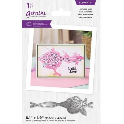 Crafter's Companion Decorative Swash Border Elements Die - Sketched Rose