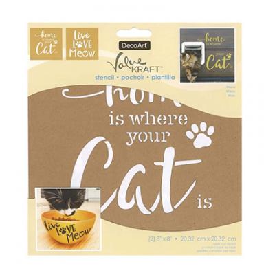 DecoArt Value Kraft Stencils - Meow