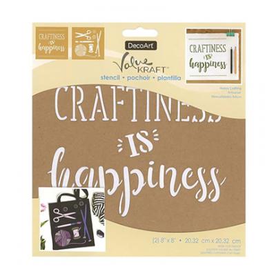 DecoArt Value Kraft Stencils - Happy Crafting