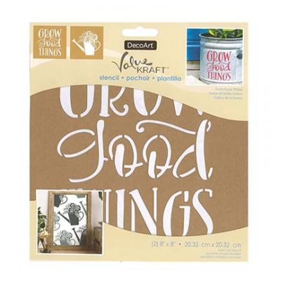 DecoArt Value Kraft Stencils - Grow Good Things