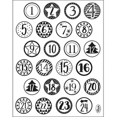 ViVa Decor Clear Stamps - Adventskalenderzahlen