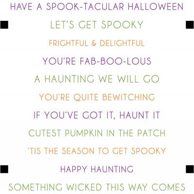 LDRS Creative Clear Stamps - Halloween Sentiment