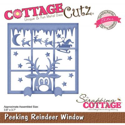 CottageCutz Dies - Peeking Reindeer Window