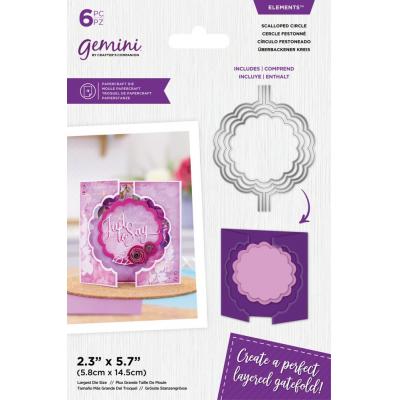 Crafter's Companion Layered Edge Elements Dies - Gatefold Scalloped Circle