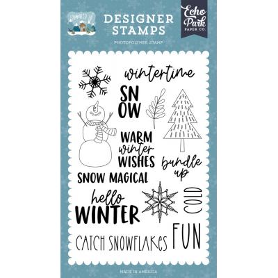 Echo Park Snowed In Clear Stamps - Snow Magical
