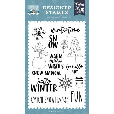 Echo Park Snowed In Clear Stamps - Snow Magical