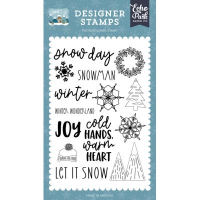 Echo Park Snowed In Clear Stamps - Snow Day
