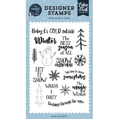 Echo Park The Magic Of Winter Clear Stamps - Snow Adorable
