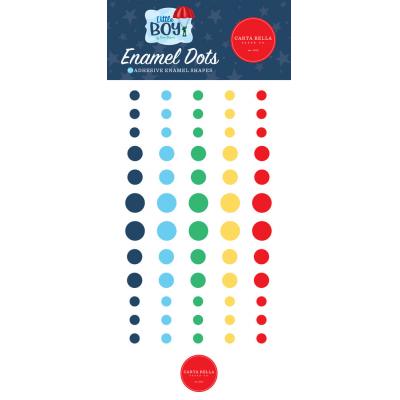 Carta Bella Little Boy Sticker Embellishments - Enamel Dots