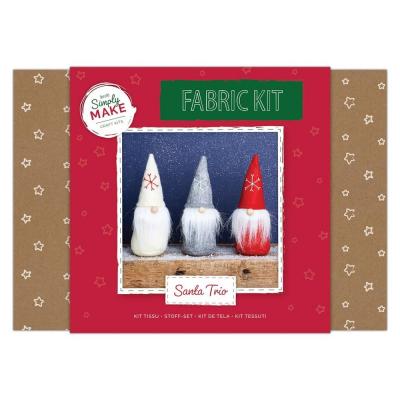 Simply Make - Fabric Kit Santa Trio