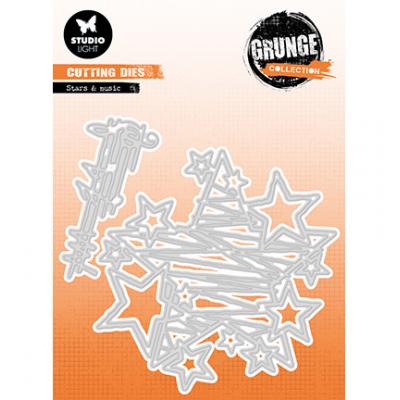 StudioLight Grunge Collection Nr. 435 Stanzschablonen - Grit Lines