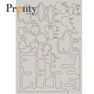 Pronty Grey Chipboard Die Cut - Paint