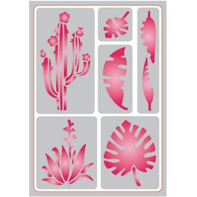 Pronty Stencil - Leafs & Cactus