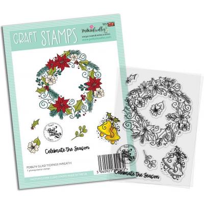 Polkadoodles Clear Stamps - Glad Tidings Wreath
