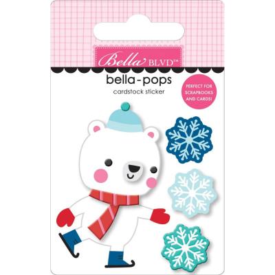 Bella Blvd The North Pole Sticker - Skating Bear
