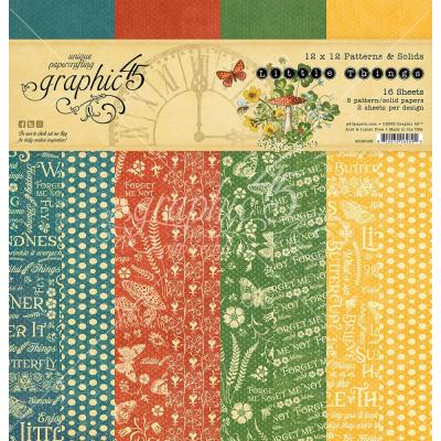 Graphic 45 Little Things Designpapiere - Patterns & Solids Paper Pad