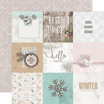 Simple Stories Winter Woods Designpapier - 4 x 4 Elements