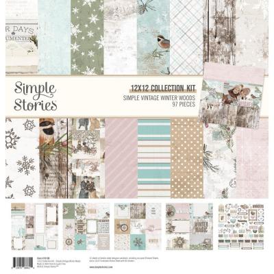 Simple Stories Winter Woods Designpapiere - Collection Kit