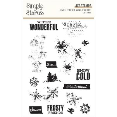 Simple Stories Winter Woods Clear Stamps - Winter Woods