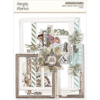 Simple Stories Winter Woods Die Cuts - Chipboard Frames