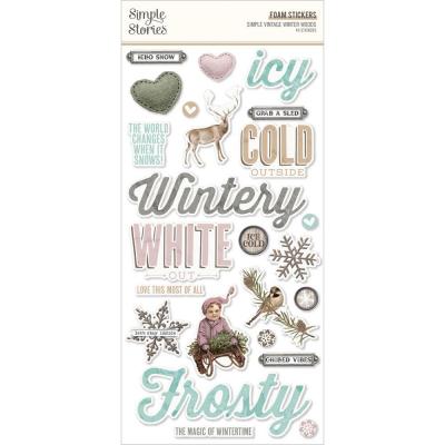 Simple Stories Winter Woods Sticker - Foam Stickers