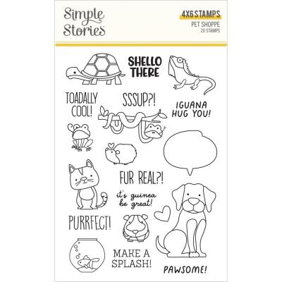 Simple Stories Pet Shoppe Clear Stamps - Pet Shoppe