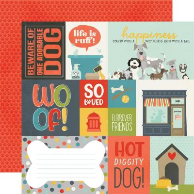 Simple Stories Pet Shoppe Dog Designpapier - Elements 1