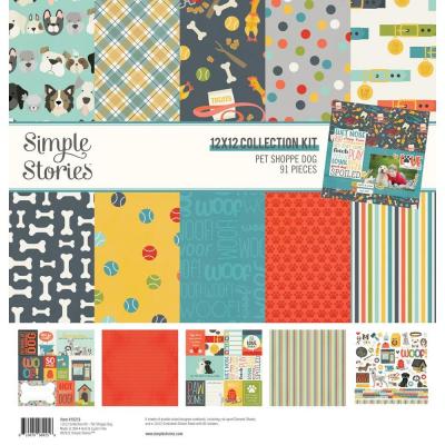 Simple Stories Pet Shoppe Dog Designpapiere - Collection Kit