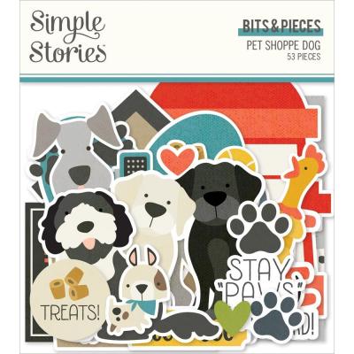 Simple Stories Pet Shoppe Dog Die Cuts - Bits & Pieces