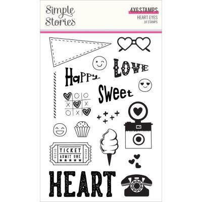 Simple Stories Heart Eyes Clear Stamps - Heart Eyes