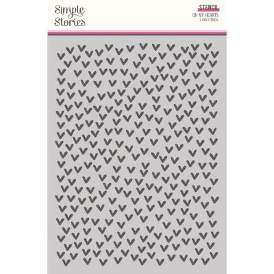 Simple Stories Heart Eyes Stencil - Oh My Hearts