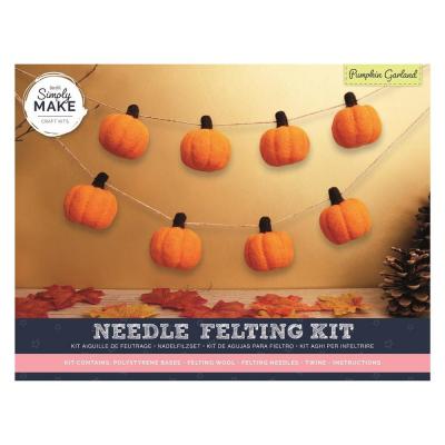 Simply Make - Needle Felting Kit Pumpkin Garland