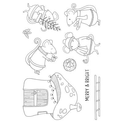 Jane's Doodles Clear Stamps - Merry Mice