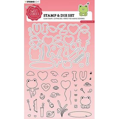 StudioLight Sweet Stories Nr.52 Stamps und Dies - Toadally In Love